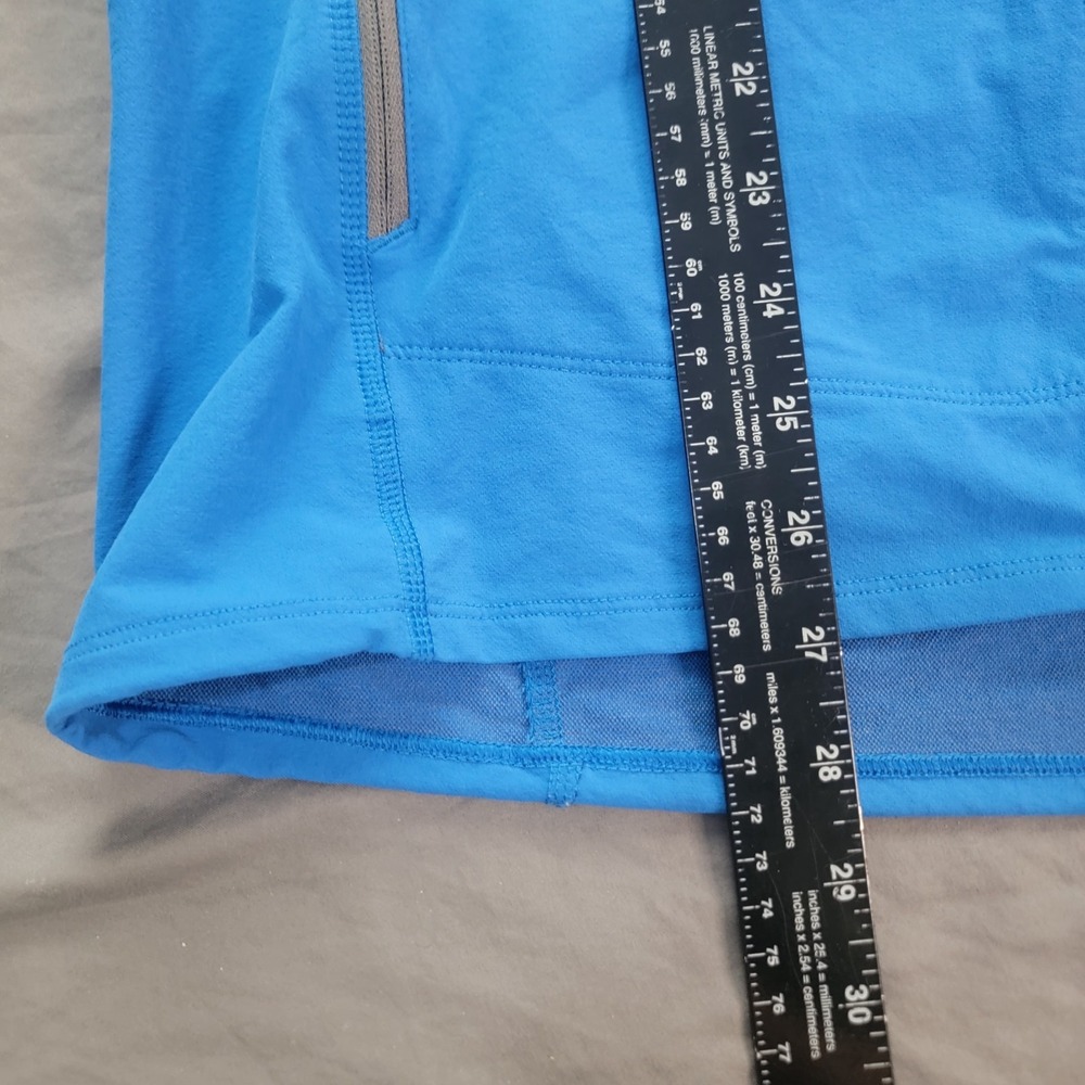 Eddie Bauer First Ascent Rain Jacket Men's Medium Blue Hoodie Full Zip Pcokets - Picture 5 of 7